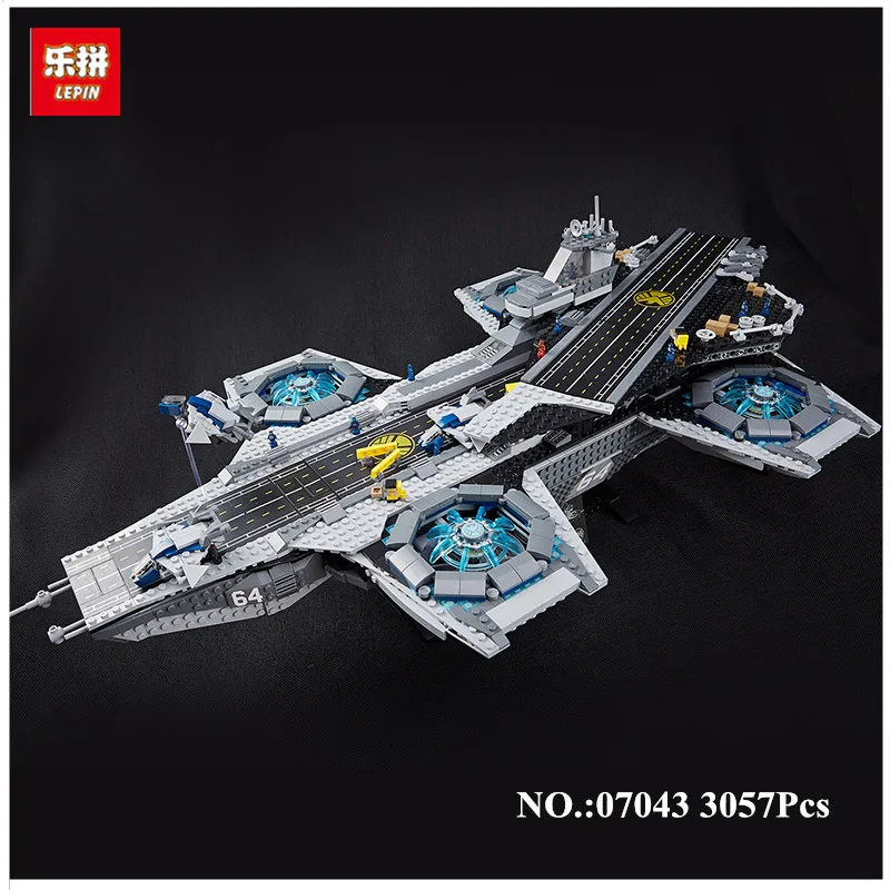 

IN STOCK 3057Pcs LEPIN 07043 SY911 Super Heroes The SHIELD Helicarrier Model Building Kits Blocks Bricks Toys Compatible 76042