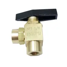 Латунь 2 Way Инструмент Угловой шаровой кран Панель установлен 1/" Мама NPT 1500 фунтов на квадратный дюйм