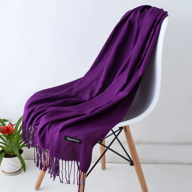 Новые шарфы для женщин шали и палантины модные однотонные женские хиджаб палантины пашмины тонкие кашемировые шарфы платки - Цвет: Color 11