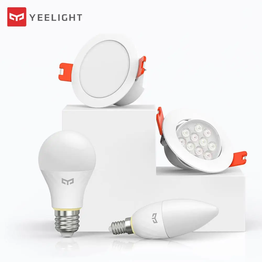 Xiaomi Yeelight Bluetooth Сетка Смарт E14/E27 лампа светильник прожектор работает с Yeelight голосовой динамик и Xiaoai часы приложение управление