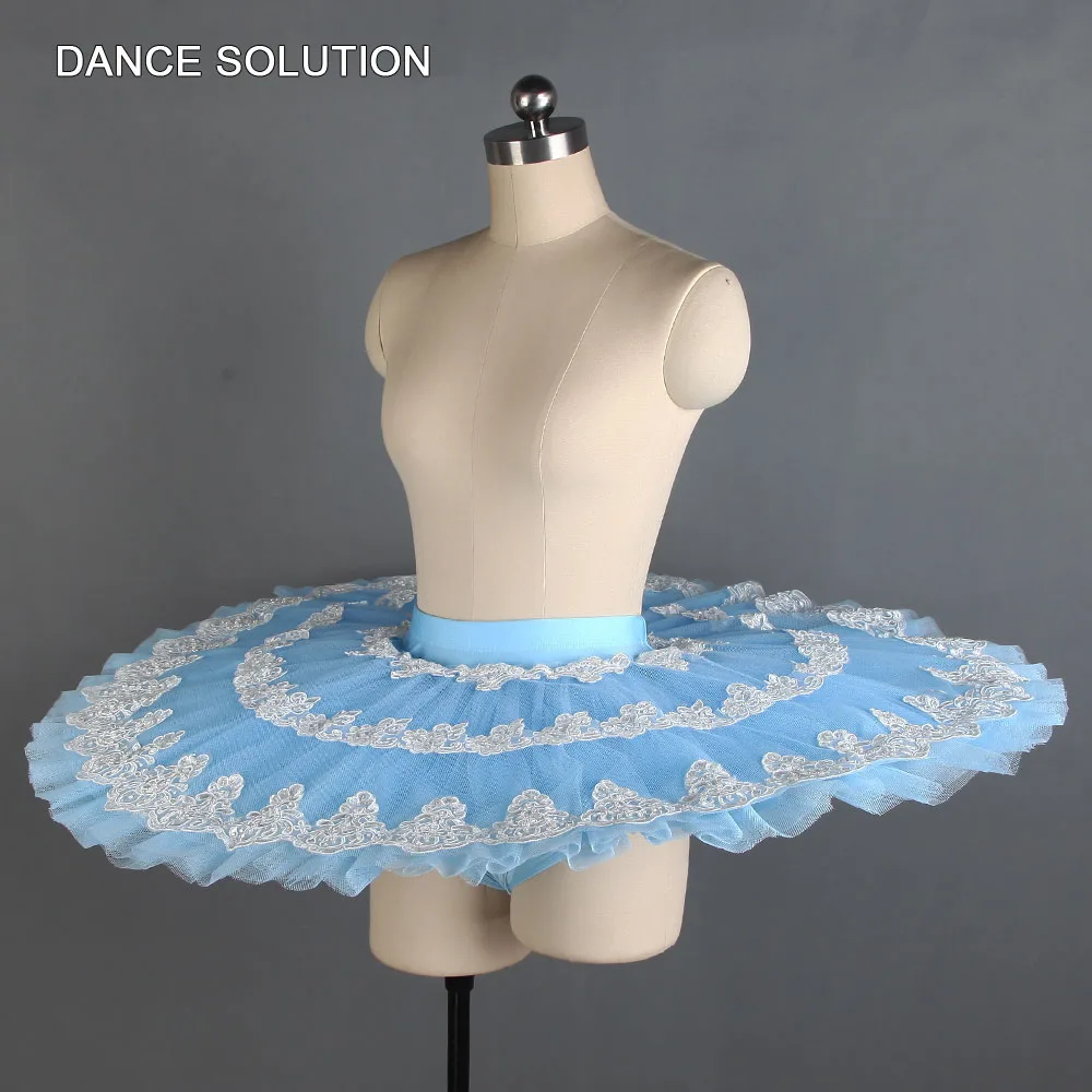 Профессиональная пачка с бледно-голубым жестким тюлем балетная полуюбка Детские и взрослые сценические костюмы Репетиционная пачка BLL121