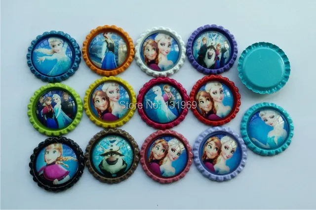wlesale 1111pcs 11 " (11mm ) Flattened Bottle Caps with Time gem ...