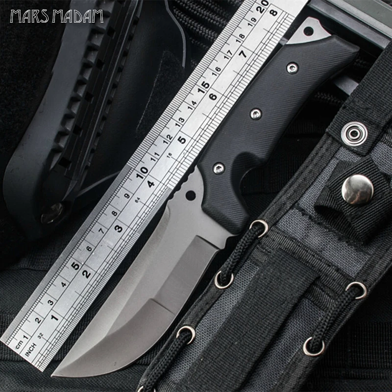 Лучший Бесплатная доставка высокой твердости стали острые Тактические выживания ножи на открытом воздухе кемпинг EDC спасения инструменты G10