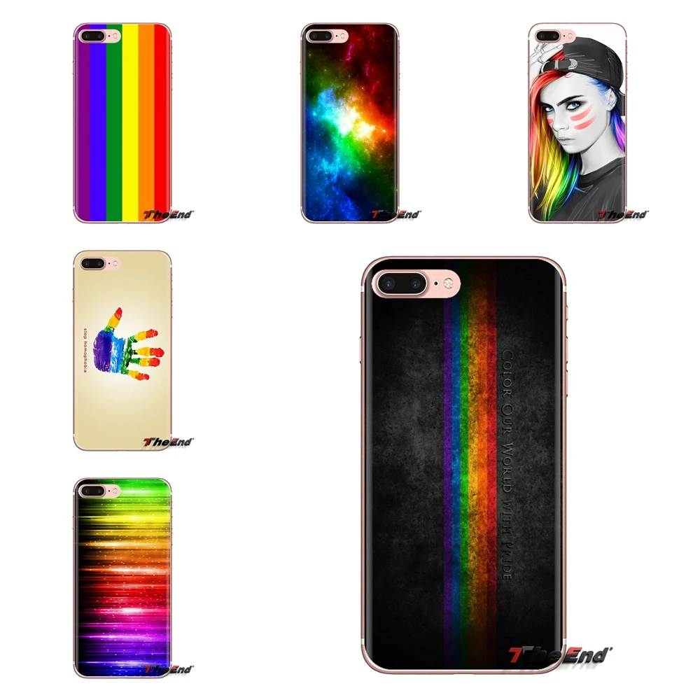 

For LG G3 G4 Mini G5 G6 G7 Q6 Q7 Q8 Q9 V10 V20 V30 X Power 2 3 K10 K4 K8 2017 Gay Lesbian LGBT Rainbow Pride Phone Cover Housing