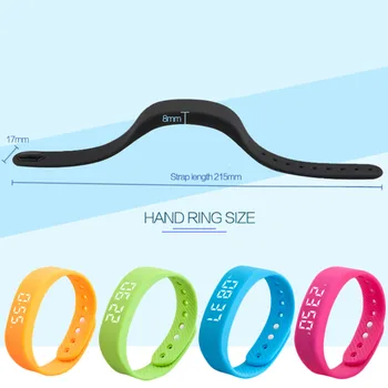 

T5 LED Display Sports Gauge Fitness Bracelet Smart Step Tracker Step Counter Pedometer Man Woman Wristbands Smartband