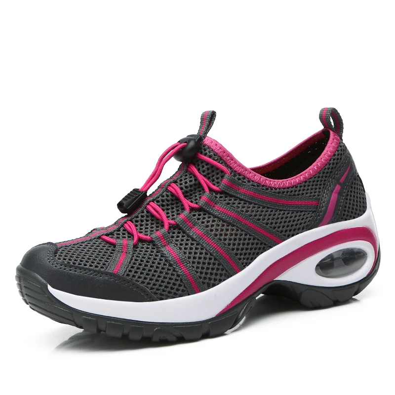 

2017 Summer Womens Outdoor Trail Running Shoes Breathable Walking Sport Shoes Non-slip Travel Shoes Height Increasing sneakers