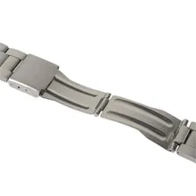 12/16/18/20/22/24mm de aço inoxidável sólido links assista bandas strap para relógio de pulso duplo fecho pulseira fit smart watch replaceme