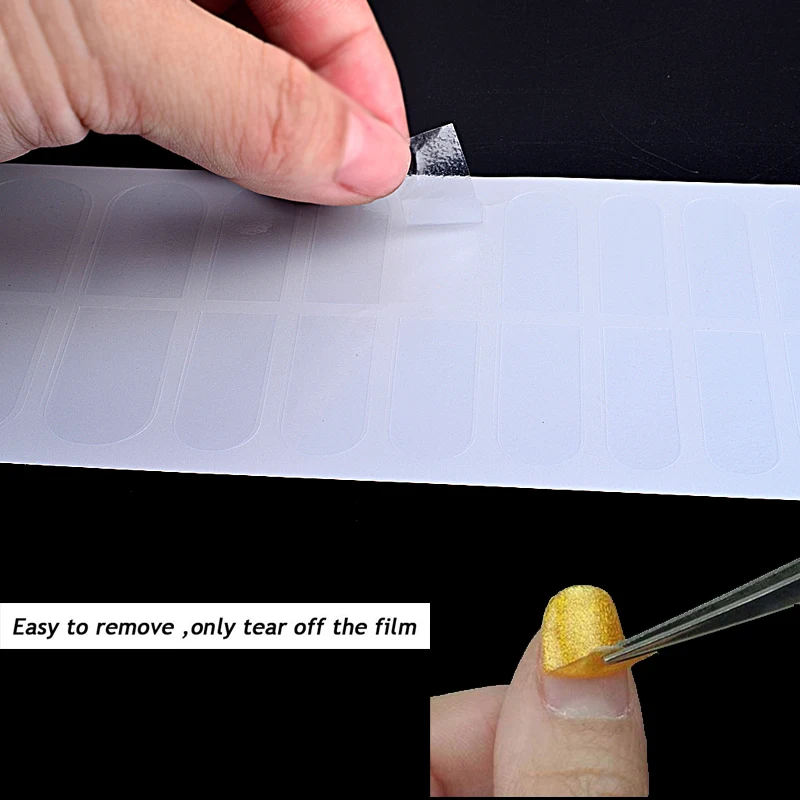 2 шт прозрачные наклейки для ногтей 20 советов Защитная пленка для ногтей DIY накладные ногти инструменты для маникюра