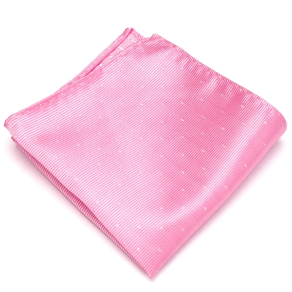 IHGSNMB Fashion Dot Cravat Hankerchief Hankies Men's Tie Pocket Solid Formal Wedding 24*24cm Dress Shirt Accessories Necktie Men - Цвет: pink