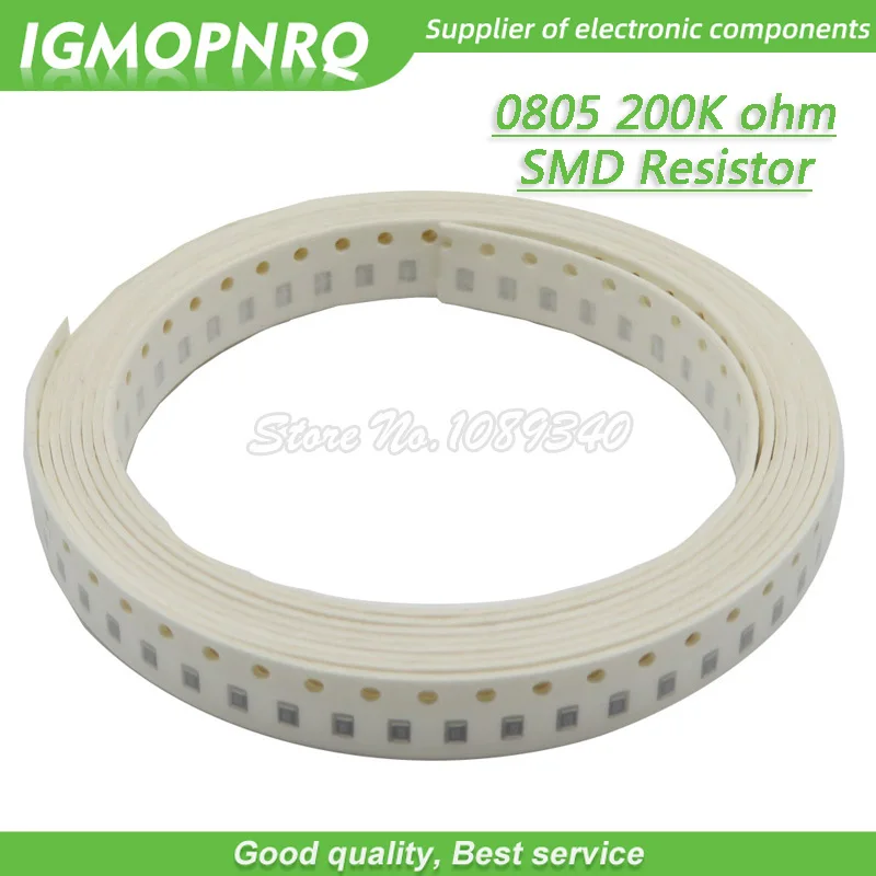 

300pcs 0805 SMD Resistor 200K ohm Chip Resistor 1/8W 200K ohms 0805-200K