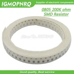 300 шт. 0805 SMD резистор 200K ohm Резистор проволочного чипа 1/8W 200K Ом 0805-200K