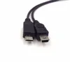 Mini USB 1 to 2 Y Splitter Cable, USB 2.0 Mini 5-Pin Female to Male + Micro USB Male Converter High Speed Charging Cable Cord ► Photo 3/4