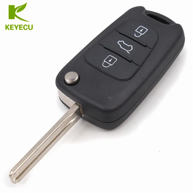 KEYECU замена флип дистанционный ключ-брелок от машины 3 кнопки 433 МГц с ID46 чип для hyundai I20 2009-2012 OKA-185T