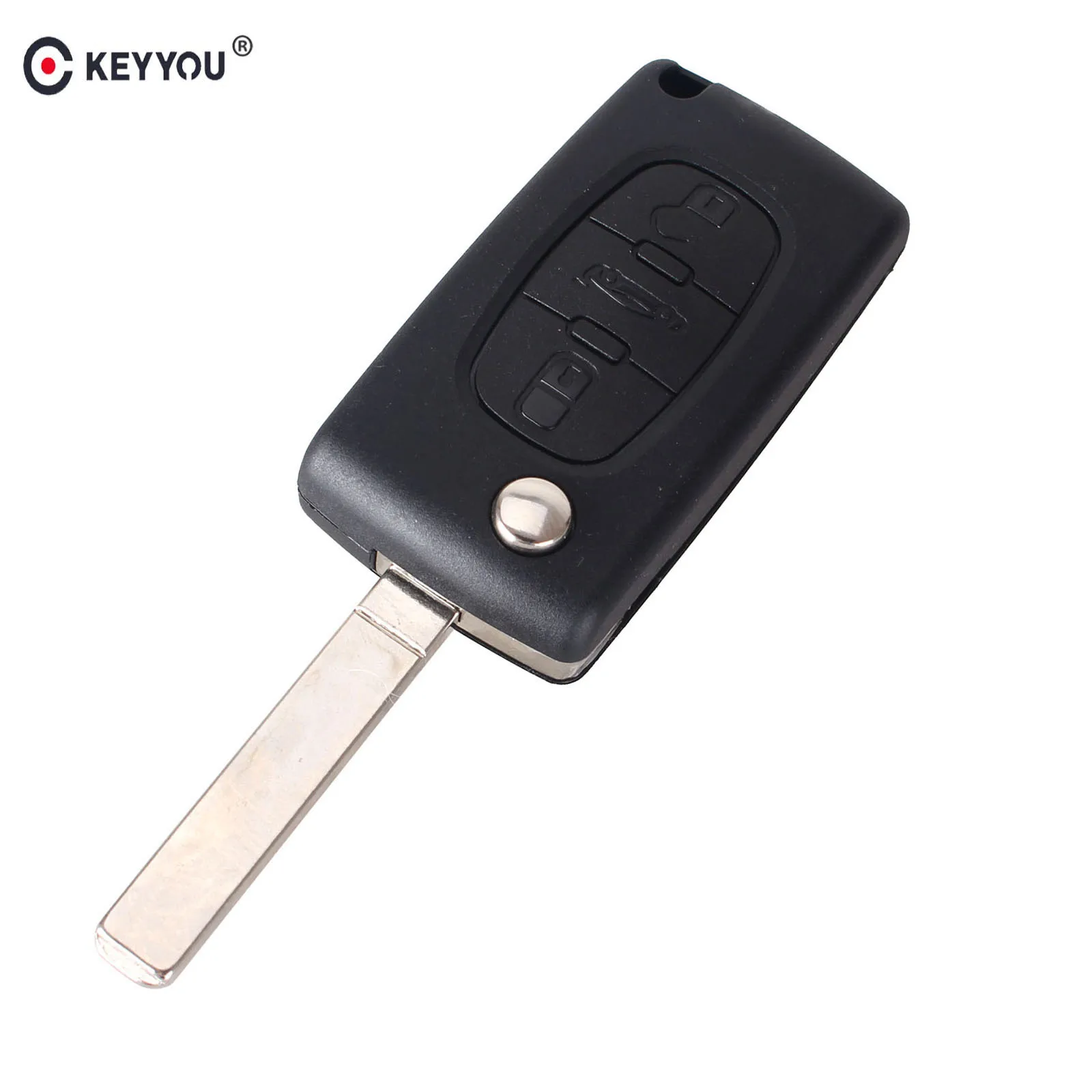 KEYYOU для peugeot 207 307 407 308 607 3 кнопки откидная оболочка ключа дистанционного управления чехол Брелок CE0523