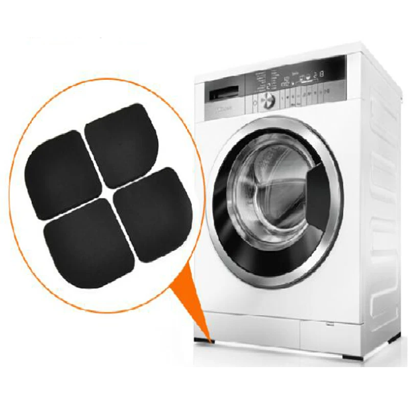 Buy 4Pcs/set Black Washing Machine Shock Pads Non slip
