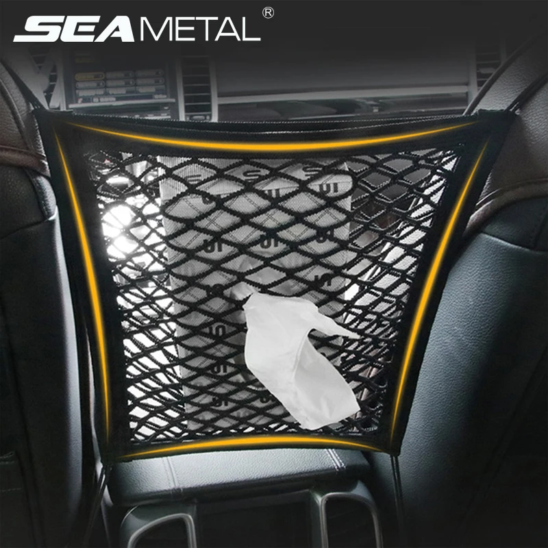 

Car Network Auto Net Bag Organizer Universal for Seat Back Middle Storage Net for Cars Mash Magic Pocket Auto Accessories Nets