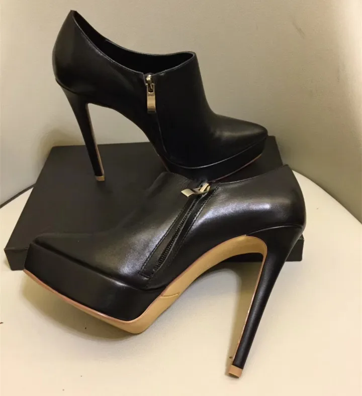 Высококачественные брендовые Дизайнерские ботильоны из натуральной кожи; модная женская обувь на высоком каблуке; шикарные полусапожки; женская EU35-41; BY607