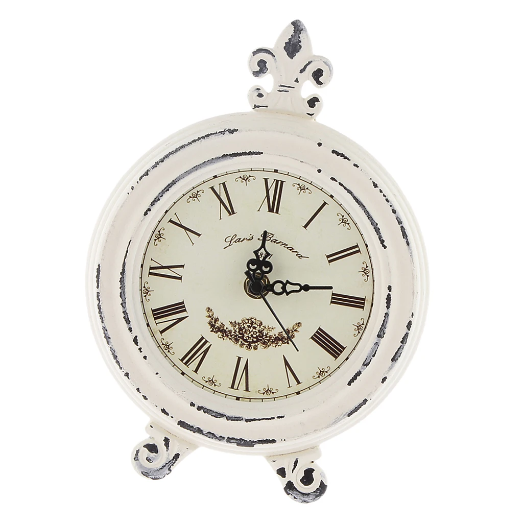 Vintage European Wood Clock Home Decor Collection Simple Life Watch for Home Tabletop Desk Display
