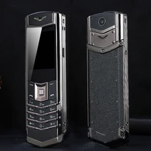 Unlock MAFAM M6i Bar Luxury Bluetooth Dial Metal Body Leather Senior Mobile Phone Single Sim Super