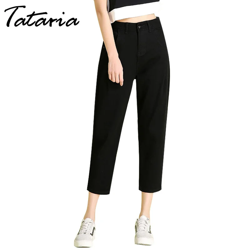 

TATARIA Loose Harem Women Jeans Mujer Vintage Boyfriends Jeans For Woman Fashion Jean Femme High Waist Denim Pencil Pants