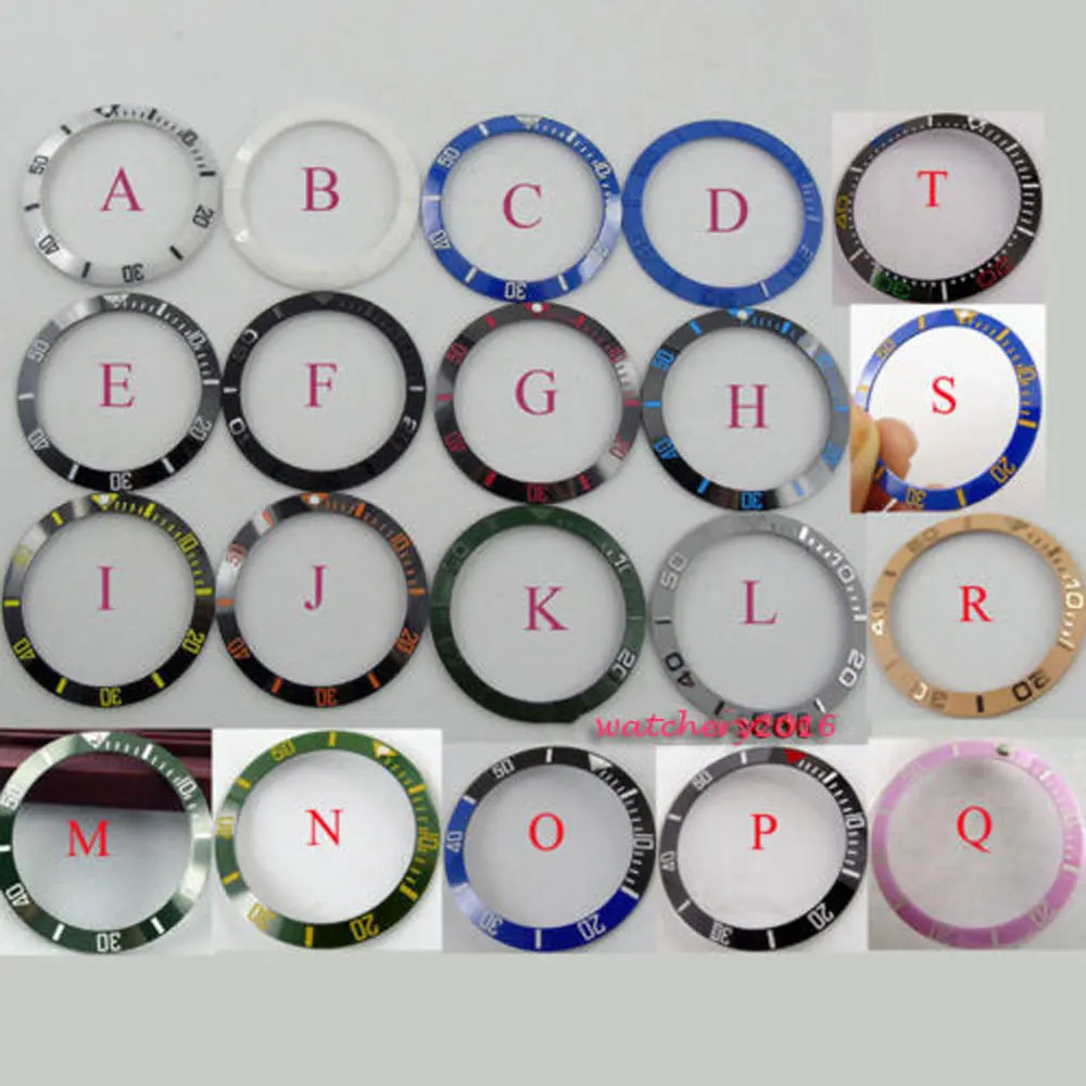 38mm black blue white High quality watch bezel insert for RLX Titanium ceramic bezel insert for 40mm submariner men's watch