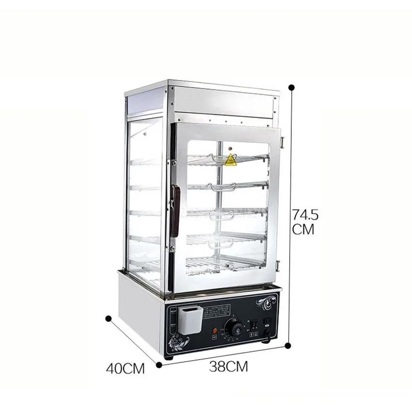 1.2KW 5 Слои электрическая Пароварка коммерческих для приготовления булочек с начинкой на пару Паровая машина Нержавеющая сталь шкаф для подогревания продуктов HX-500H