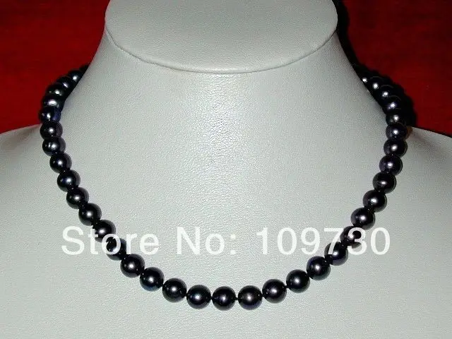 

Jewelry 002518 LISALICO - 17" 8.0-8.8 mm Black Pearl Necklace - 14KGP