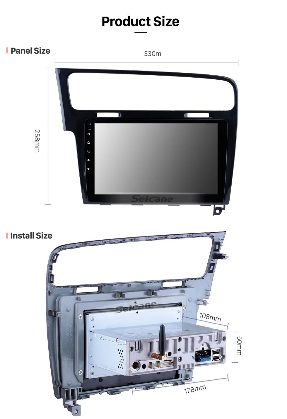 Discount Seicane 1Din 10.1" Android 8.0/8.1 GPS Multimedia Player For 2013 2014 2015 VW Volkswagen GOLF 7 4G Wifi Car Radio Head Unit 22
