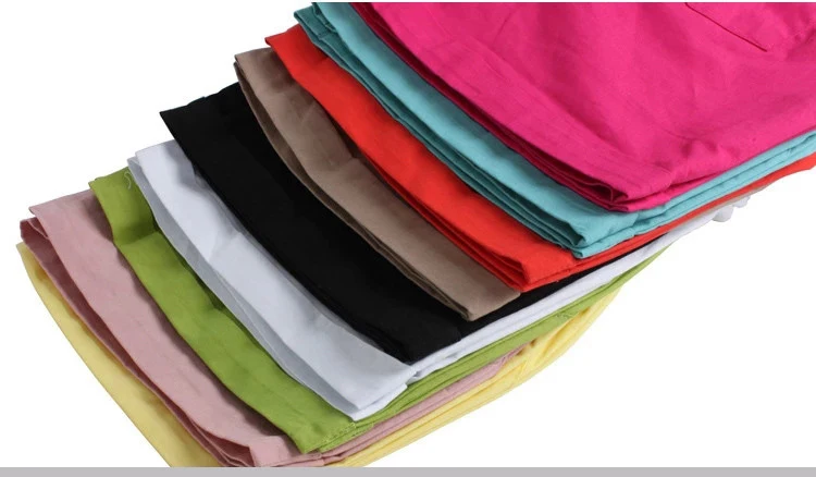 New Korean version of the shorts Ms. Summer Waist Loose Large fat MM Wide leg Large size Sports Casual Student Candy colors (4)