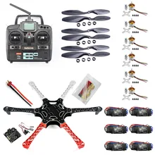 F05114-S F550 Drone FlameWheel Kit With KK 2.3 HY ESC Motor Carbon Fiber Propellers + RadioLink 6CH TX RX