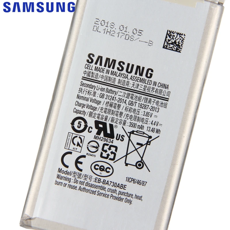 Оригинальный сменный аккумулятор EB BA730ABE для 2018 Edition Samsung GALAXY версия A8 + плюс SM A800J