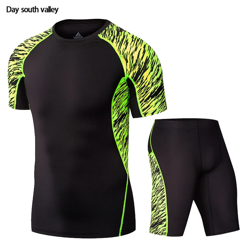 

sport shorts men MMA Rashard kit man running gym Cycling tracksuit compression suit jogging Fitness shorts crossfit T-shirt 3XL