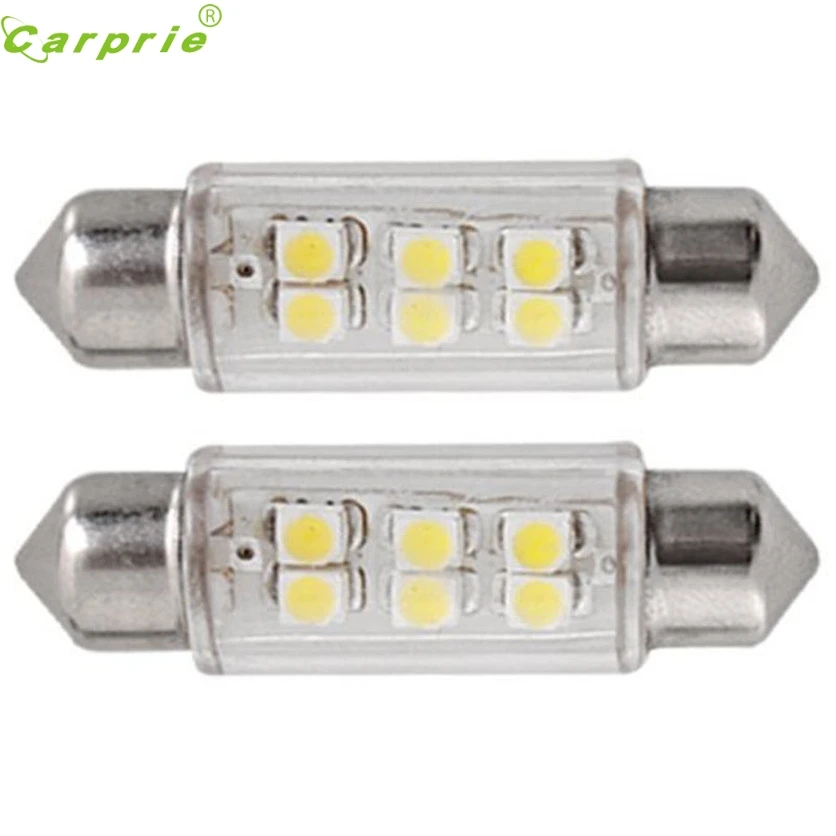 Car Light 10PC Superled 39mm SMD 6 LED Car Festoon Light Bulbs White
