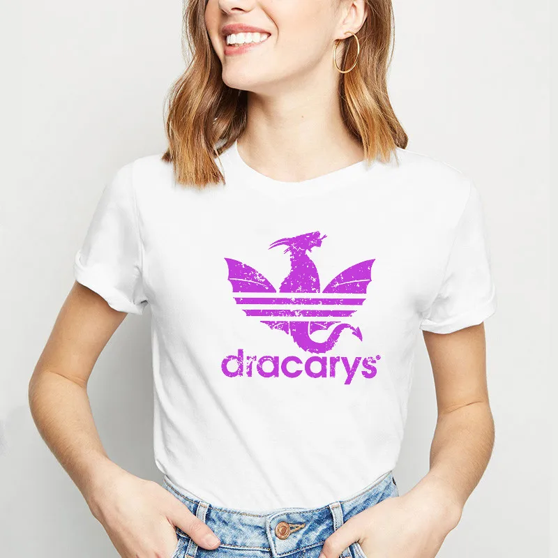 Dracarys Футболка женская мама драконов белая с принтом vogue Футболка camiseta летние топы dracarys Винтажная Футболка femme mujer - Цвет: xb42203