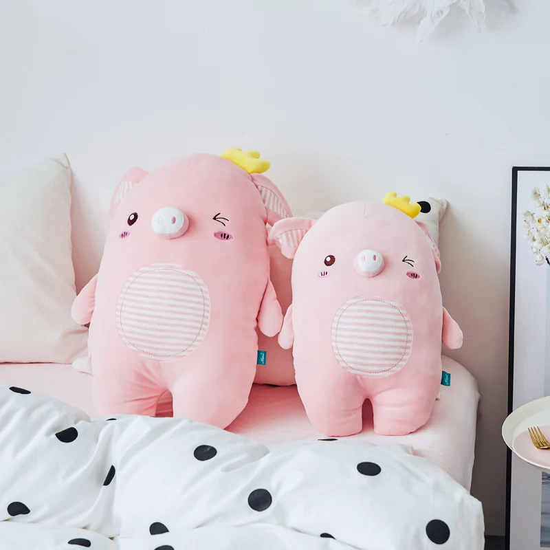 

ins cartoon soft pig plush toy cute pink pig stuffed soft doll sofa pillow birthday gift for girls kids girlfriend