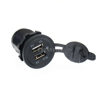 

200Pcs/Lot Car 3.1A Dual USB Port Charger Power Socket Outlet For Auto Motorcycle Usb Charger With LED Indicator Light