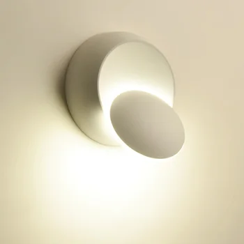 

3D Crescent moon wall lamp 360 Rotation Adjustable night bedside light 110V 220V bedroom corridor living room Novelty decor lamp