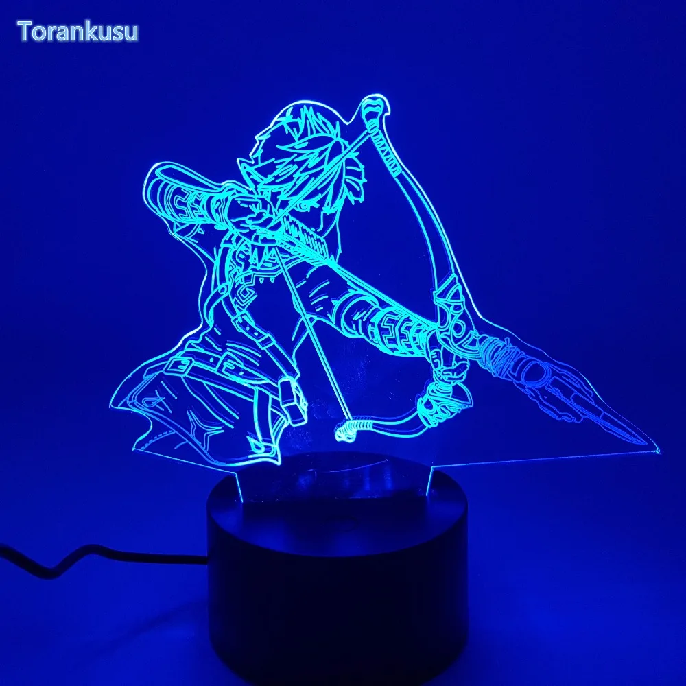 

The Legend of Zelda Action Figure Link Zelda Breath of the Wild Night Light Jiren 3D Illusion Table Lamp Zelda 3D Lighting