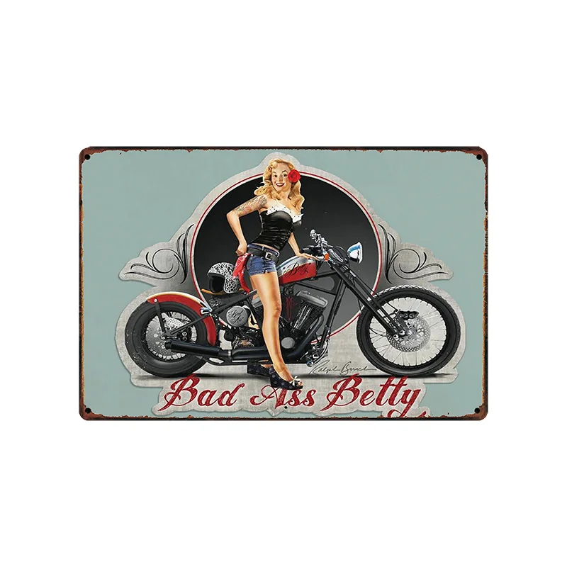 Pin Up Girl Garage табличка Оловянная табличка металлическая винтажная настенная паба Отель домашний Арт Декор Куадрос DU-1434