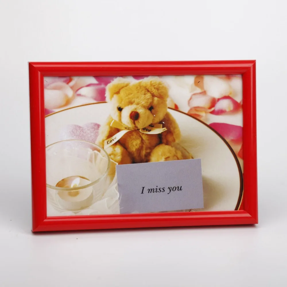 Wholesale Popular plastic photo frame 5 inch table stand colorful free shipping | Дом и сад