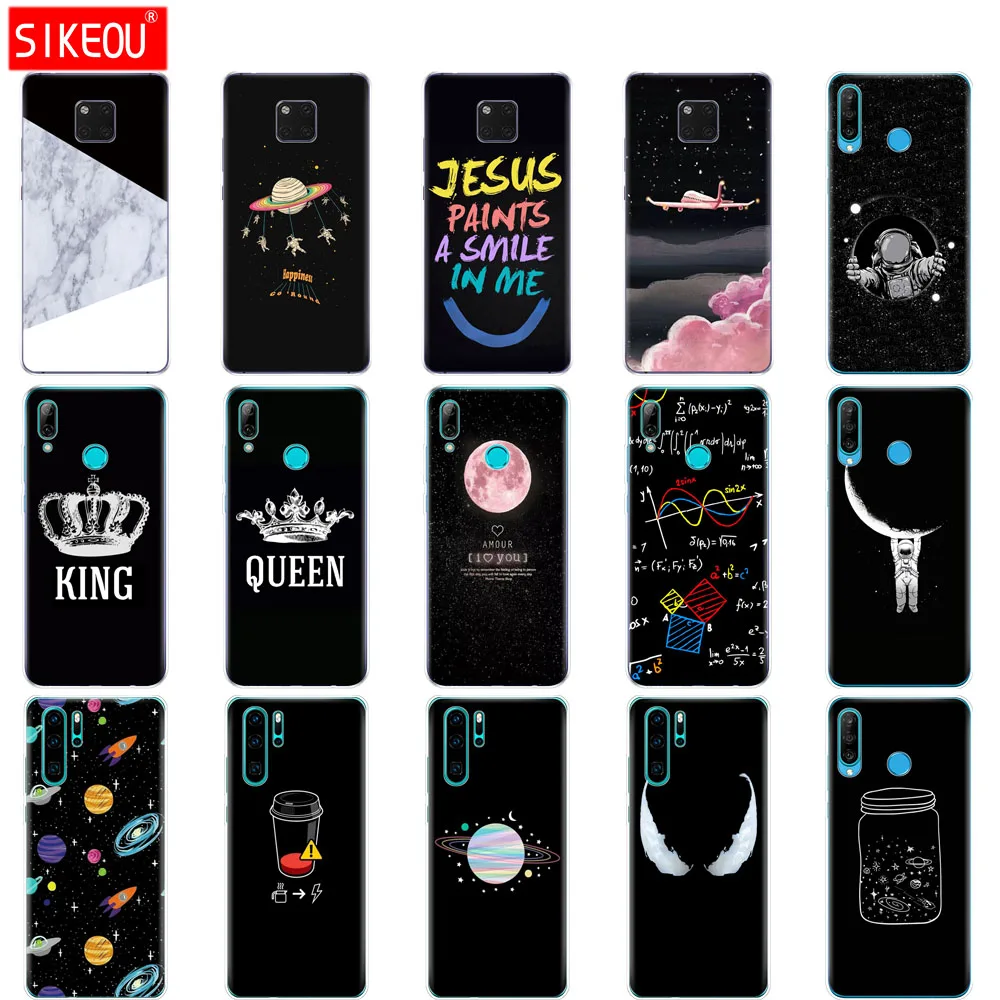 Чехол для Huawei P30 PRO LITE задняя крышка huawei mate 20 pro lite p smart 2019 plus coqa fundas Black king самолет