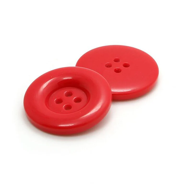 

20pcs high quality round 4 holes solid color resin buttons washable sewing coat dyed flatback plastic suit big buttons 15-34mm
