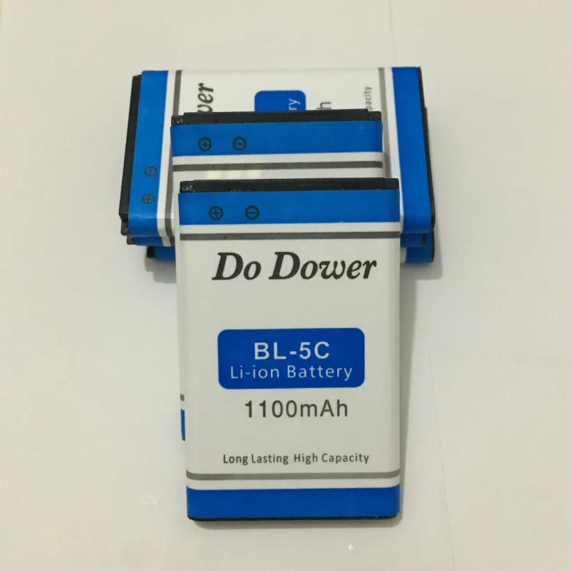 

50pcs/lot Original Do Dower Battery BL5C BL-5C Battery for Nokia 1000/ 1010/ 1100/ 1108/ 1110/ 1111/ 1112/ 1116 BATTERY 5C