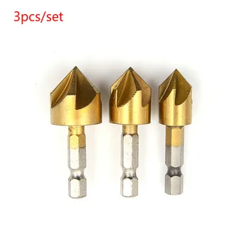

3Pcs/Set 12/16/19mm Metal Countersink Drills Tool For Hex Shank Chamfer Cutter Tool Useful