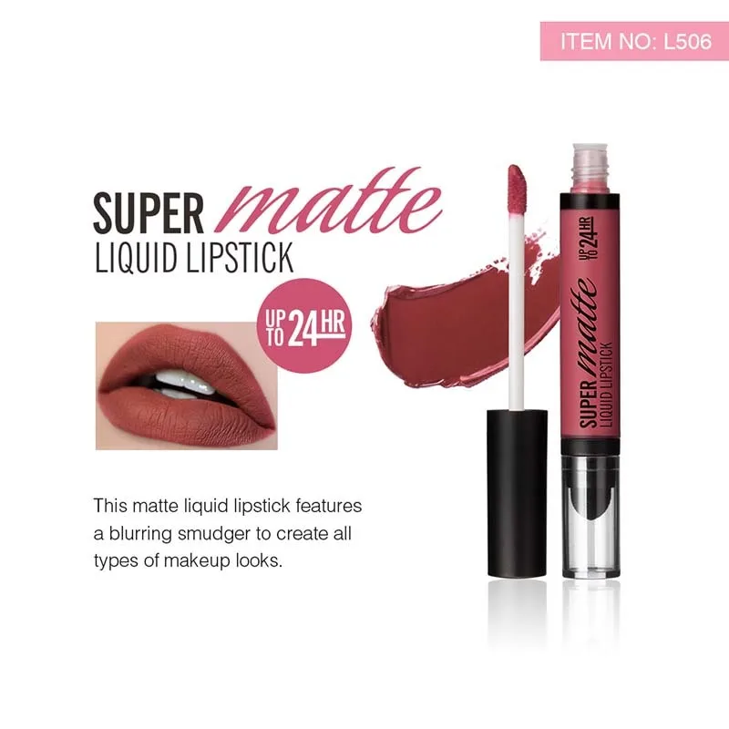 MENOW Brand Perfect Beauty Longlasting Matte Lip Gloss With Sponge Tip Stick effect L506|Блеск для губ| |