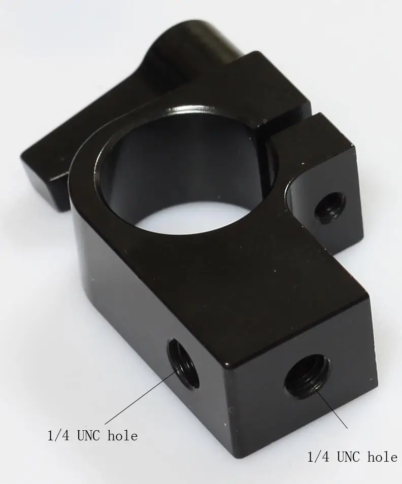

New single Rod clamp with double1/4" hole for 19mm Support Rail Rig Rail