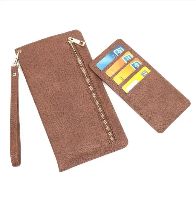 FULAIKATE 6," универсальная сумка для iphone 6 Plus, чехол-кобура с ремешком и отделением для карт, портативный чехол для iphone 6S Plus, сумка для телефона MEGA 6,3 - Цвет: Brown