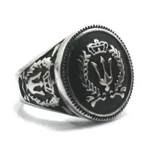 316L Stainle Steel Punk Gothic Cool Crown Ring
