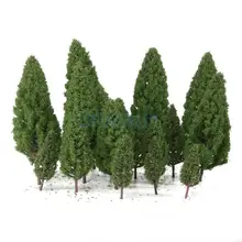 20 pçs torre em forma de árvores modelo trem paisagem 1:50-400 verde