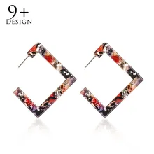 

Trends Simple Designs Acrylic Resin Drop Earrings For Women Colorful Leopard Geometric Square Dangle Earrings Party Gift Jewelry